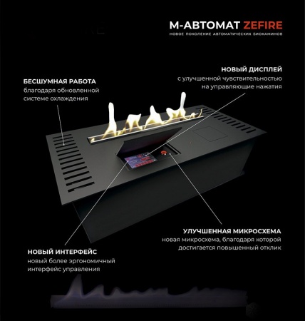 Автоматический биокамин ZeFire M 600 латунный по цене 229 000 руб.