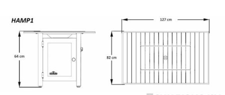 Стол-камин газовый NapoLEOn Hampton 127х82 см Стол-камин газовый NapoLEOn Hampton 127х82 см