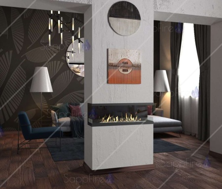 Встраиваемый торцевой очаг 1500 SappFire по цене 68 200 руб.